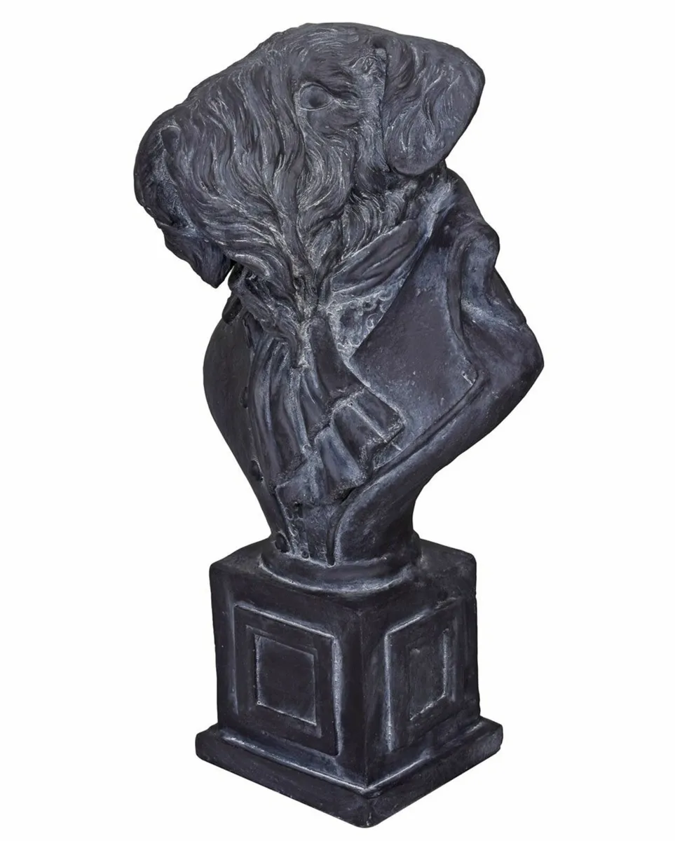 63 cm Dog Bust Garden Sculpture Antique Style Dog - Image 2