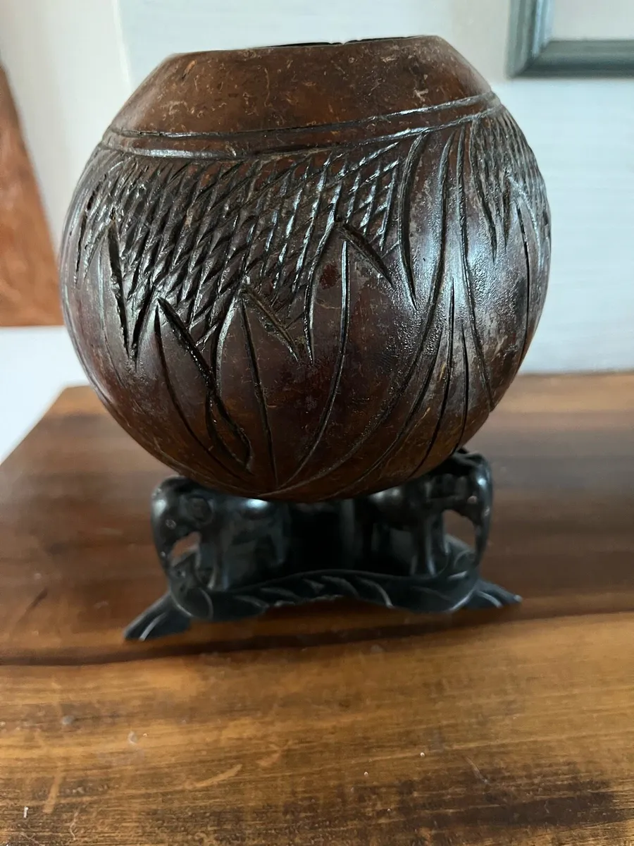 Antique Carved Coconut - Image 1