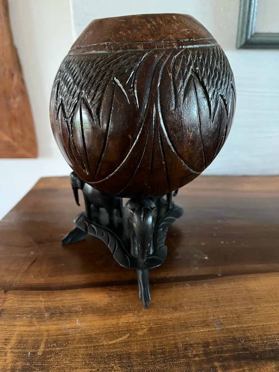 Antique Carved Coconut - Image 2