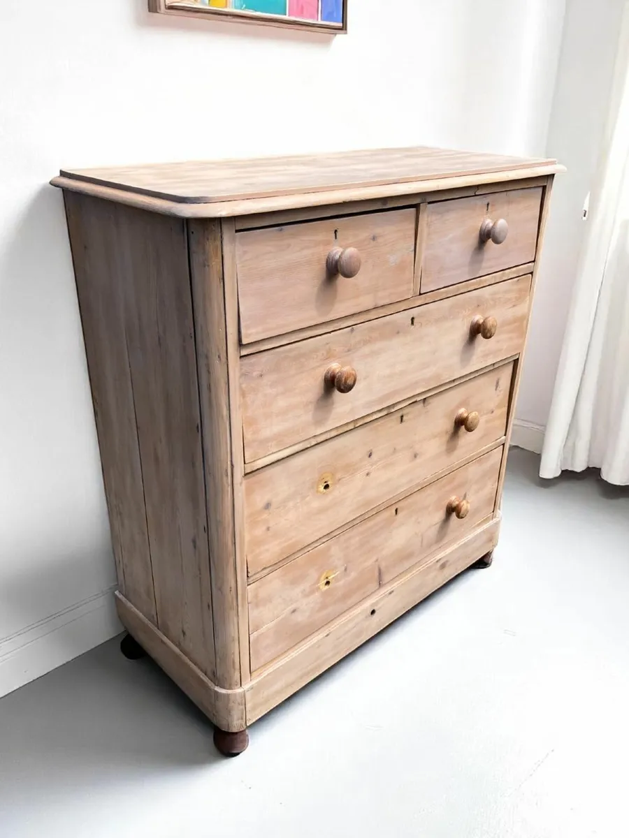 Chest of Drawers - Antique - Pine -Some TLC needed - Image 3