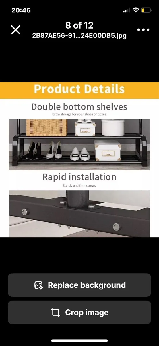 Clothes Rail with Shelves NEW - Image 4