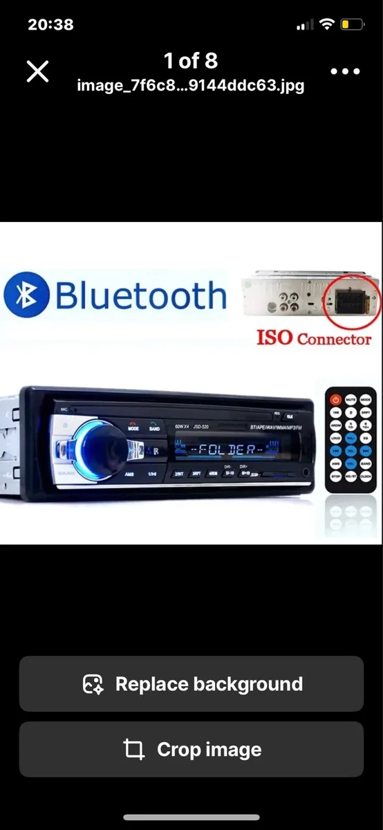 Single 1 Din Car Stereo Bluetooth FM/USB/AUX/MP3 - Image 1
