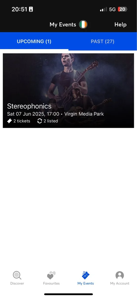 2 tickets to Stereophonics Cork 7th June