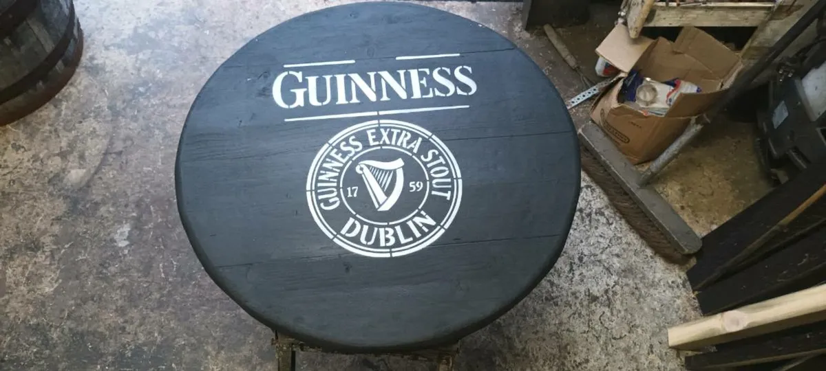 Oak barrel with stools for garden patio bar mancav - Image 3