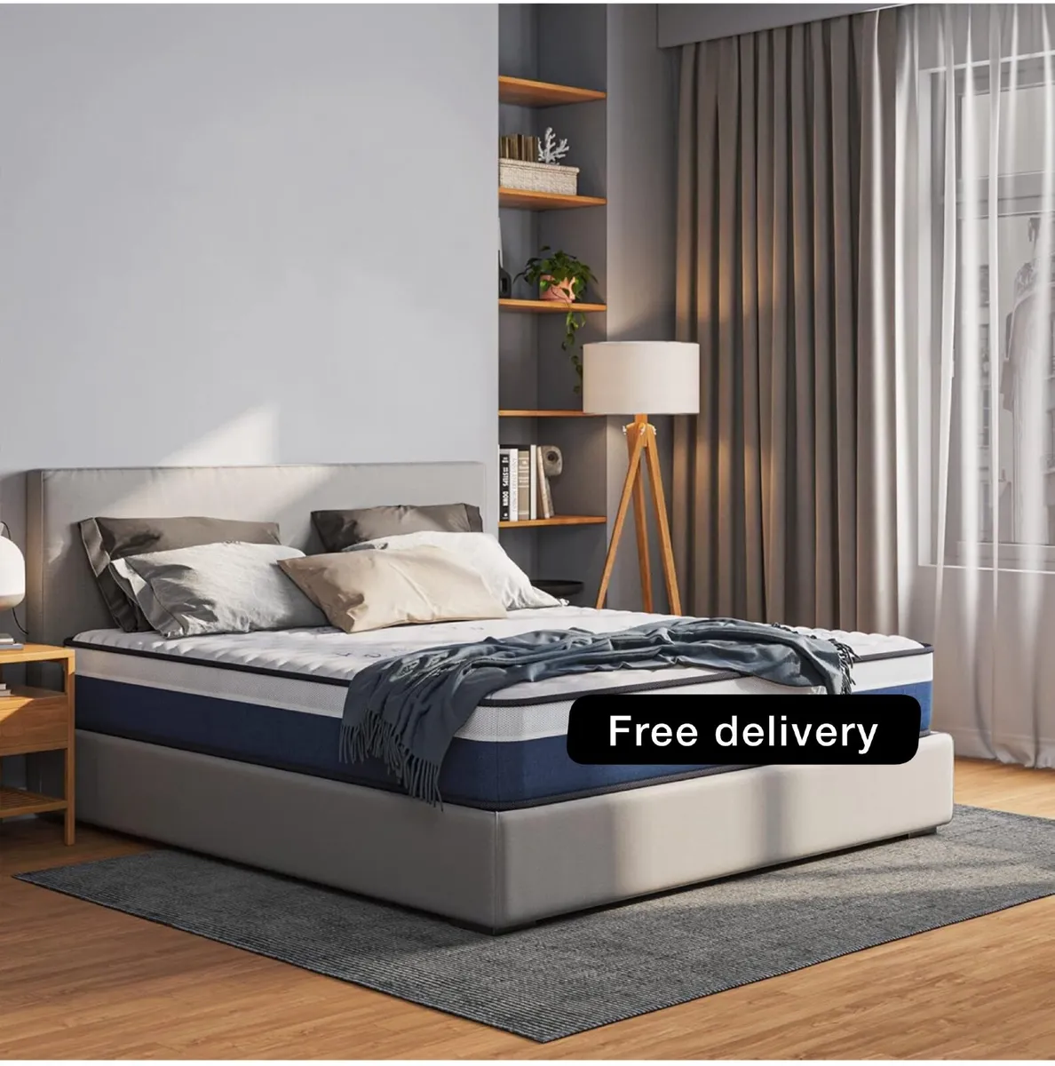 Double Mattress, 8.6 Inch Hybrid Mattress Double S - Image 2