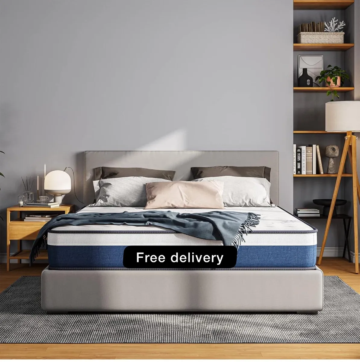 Double Mattress, 8.6 Inch Hybrid Mattress Double S - Image 1