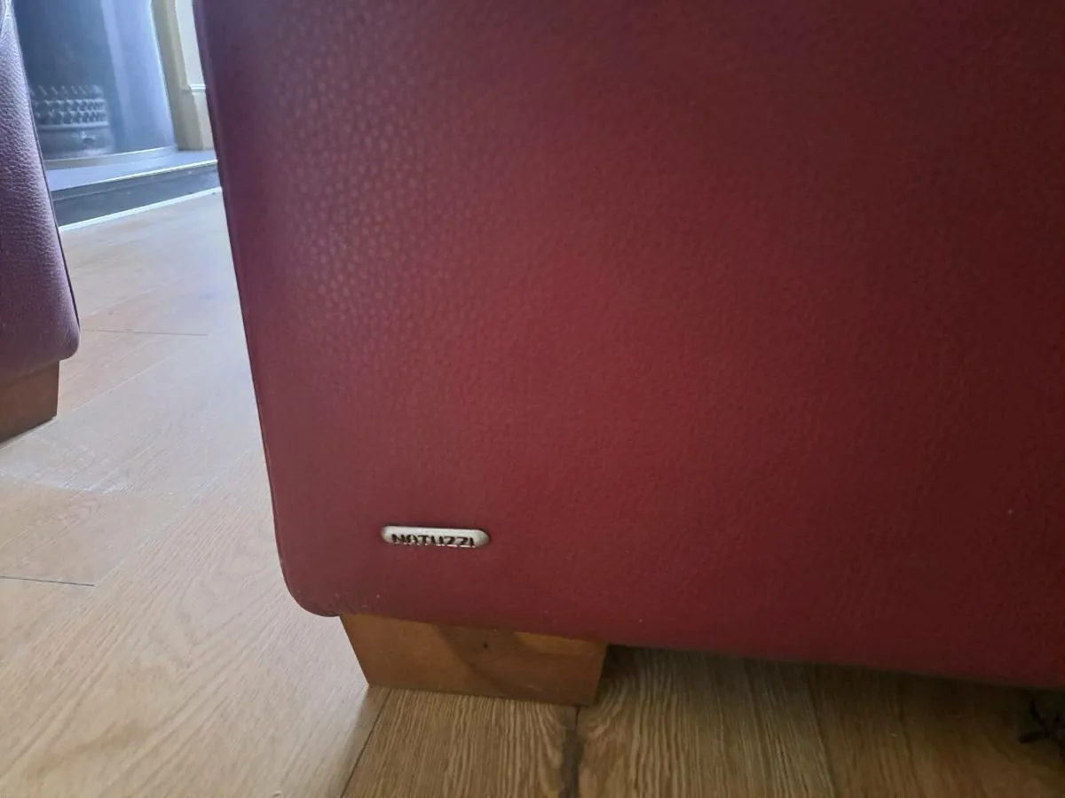 1 seater & 4 Seater Leather Couch - Image 2