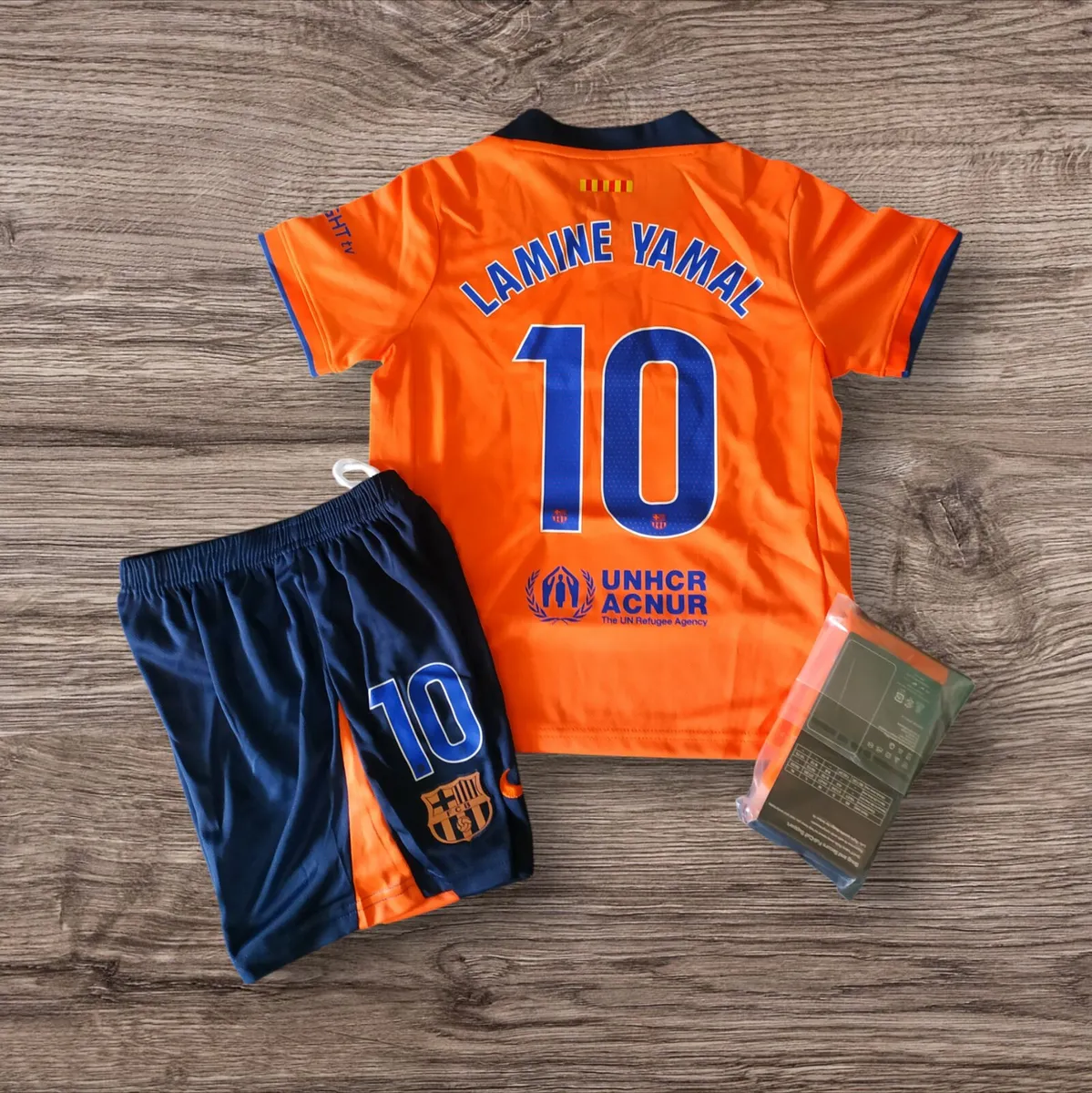 BARCELONA (AWAY)(LAMINE YAMAL) KIDS KIT, 5/6, 7/8 - Image 1