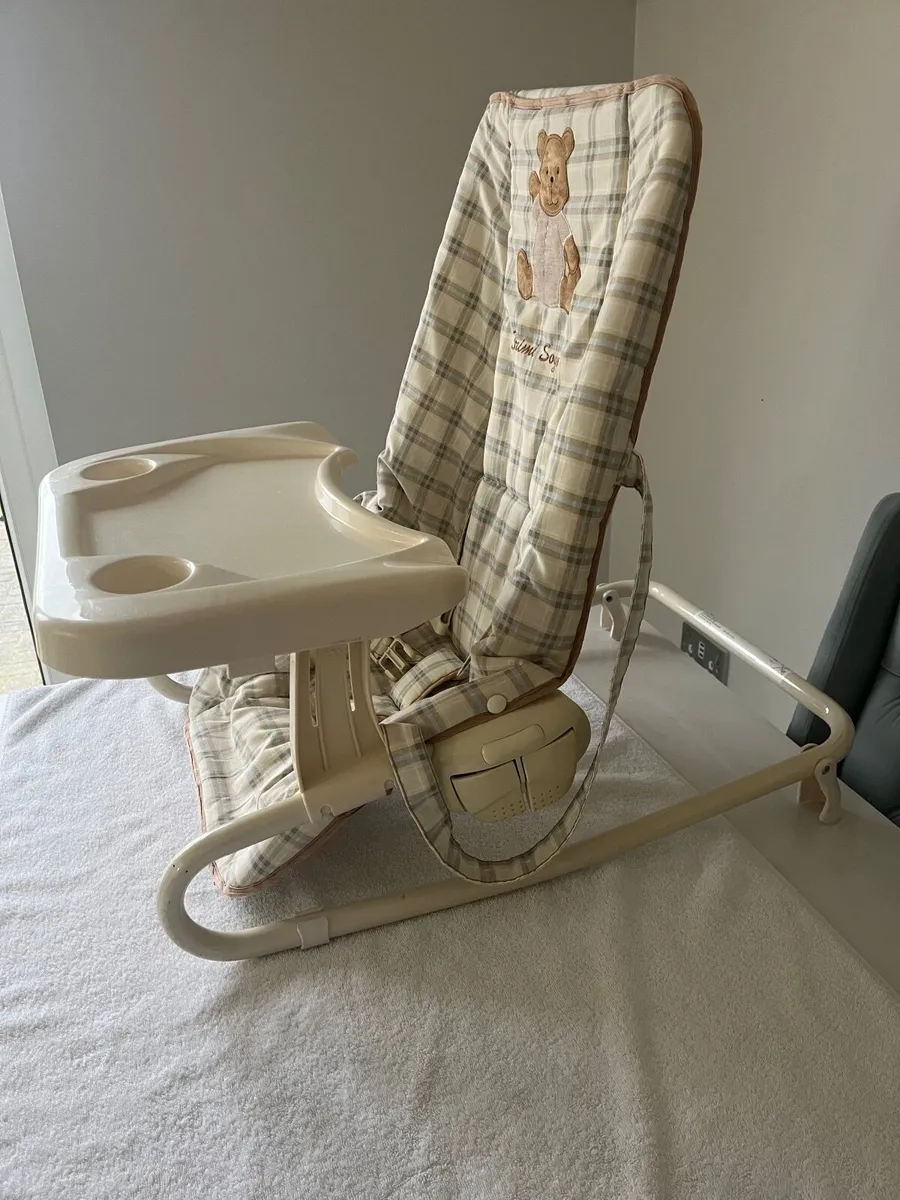 Baby bouncer and eating chair -Free kids items inc - Image 3
