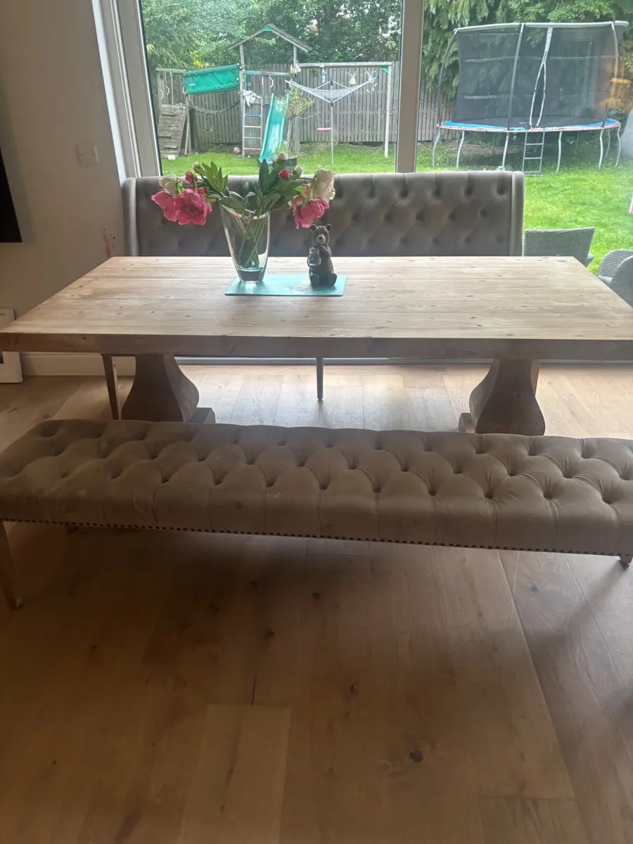 EZ Living Solid Oak Dining Table and chairs - Image 1