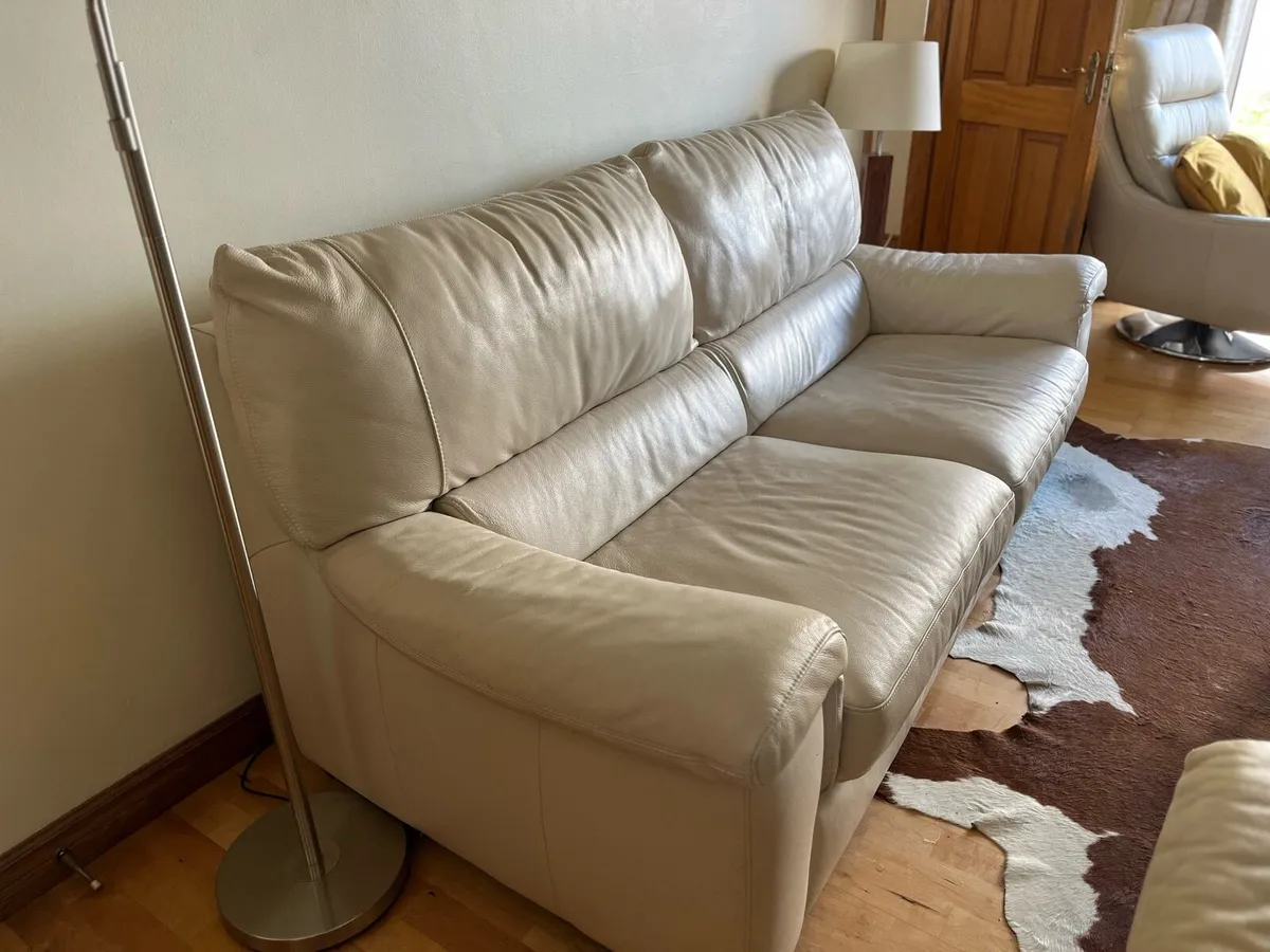Italian Leather Sofa - Image 1