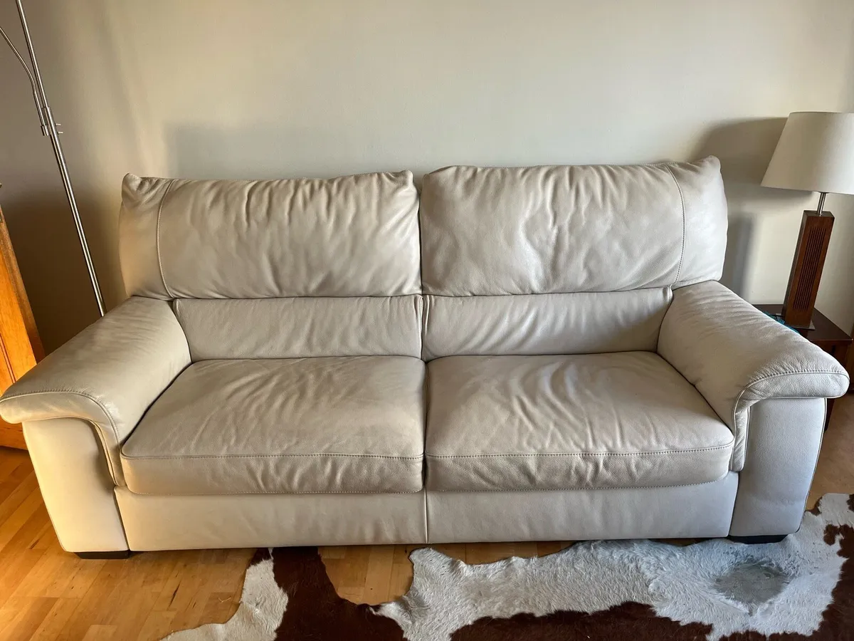 Italian Leather Sofa - Image 3