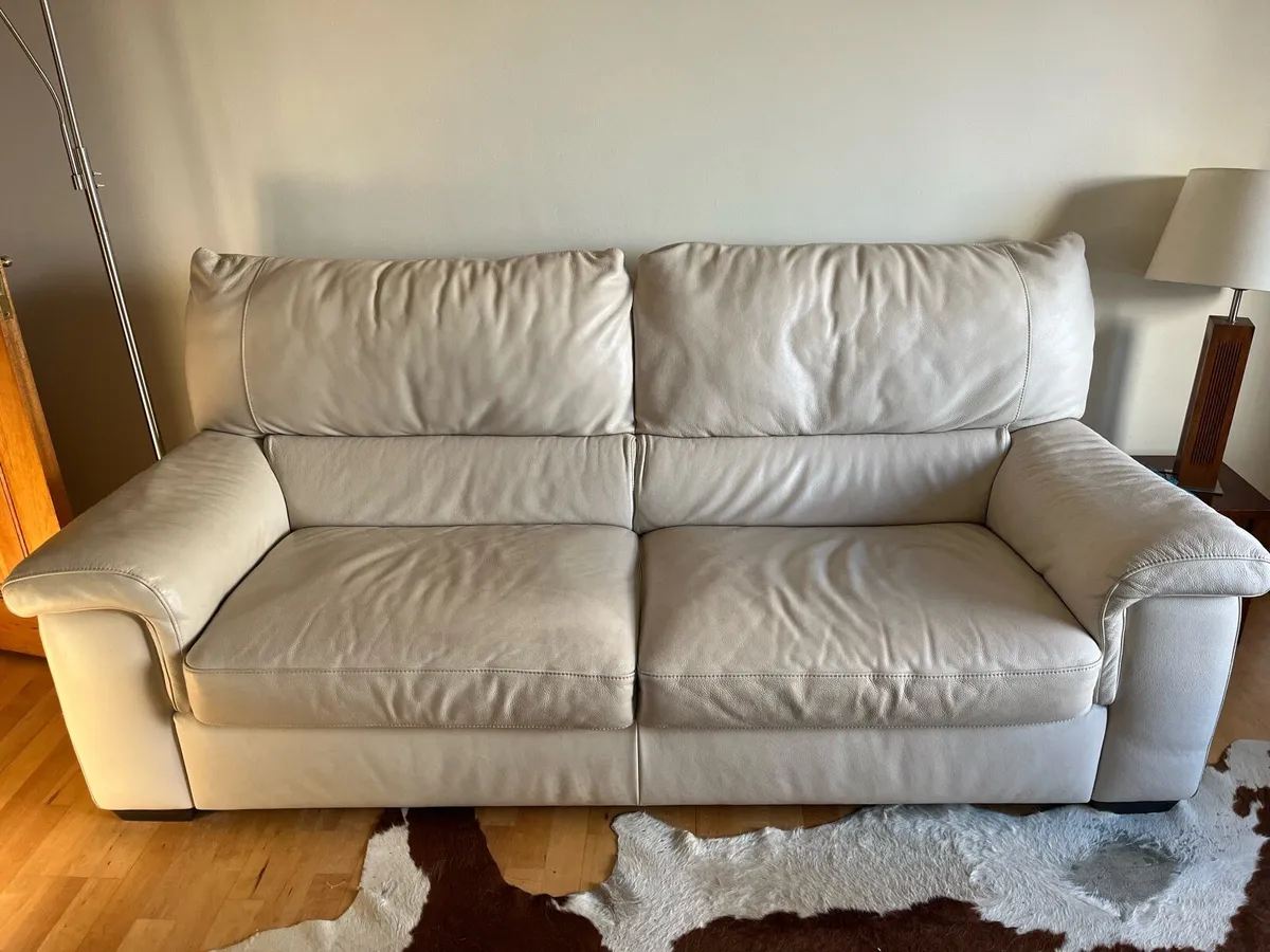 Italian Leather Sofa - Image 4