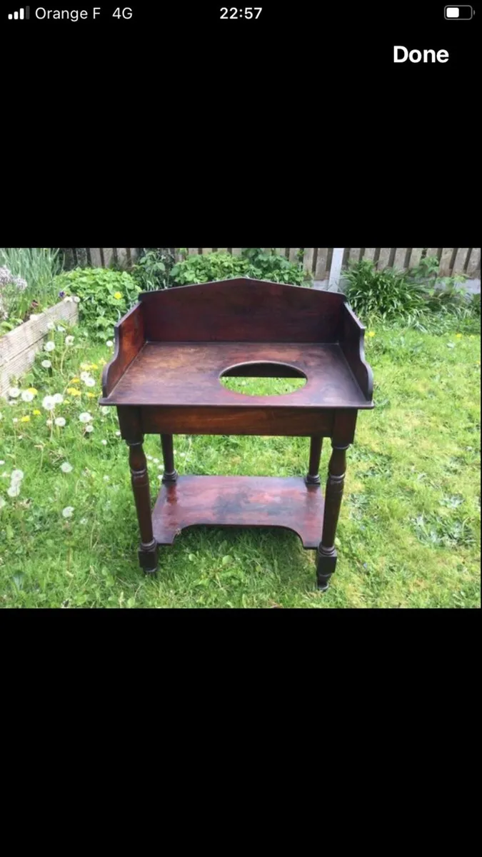 Antique Mahogany Washstand - Image 1