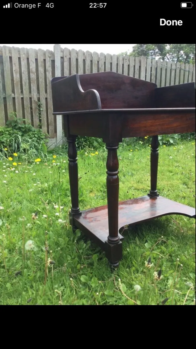 Antique Mahogany Washstand - Image 4