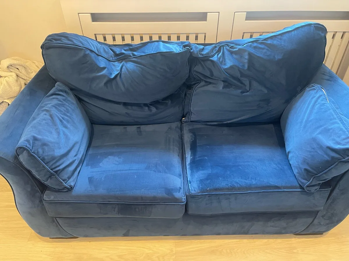 Blue 2-seat sofa - Image 1