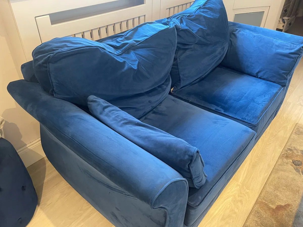 Blue 2-seat sofa - Image 2