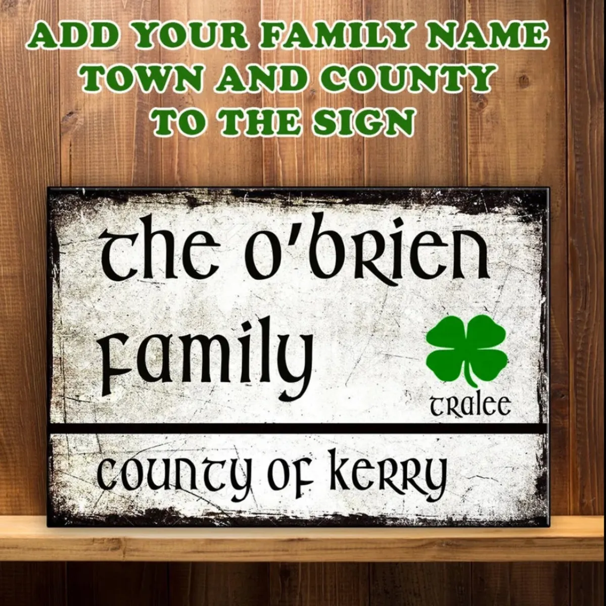Personalised Metal Sign Family Town & County - Image 1