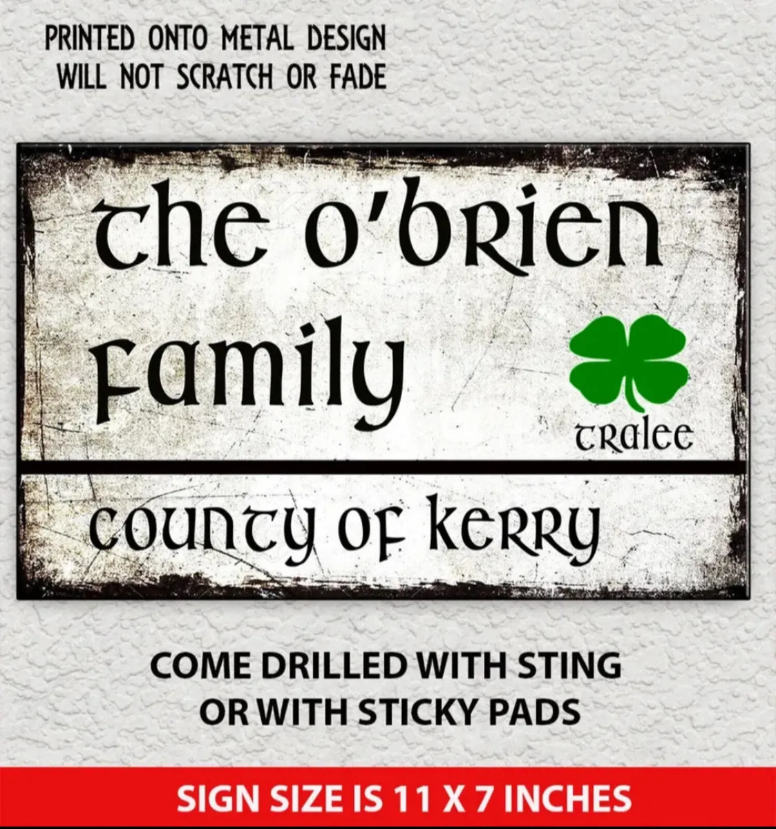 Personalised Metal Sign Family Town & County - Image 2
