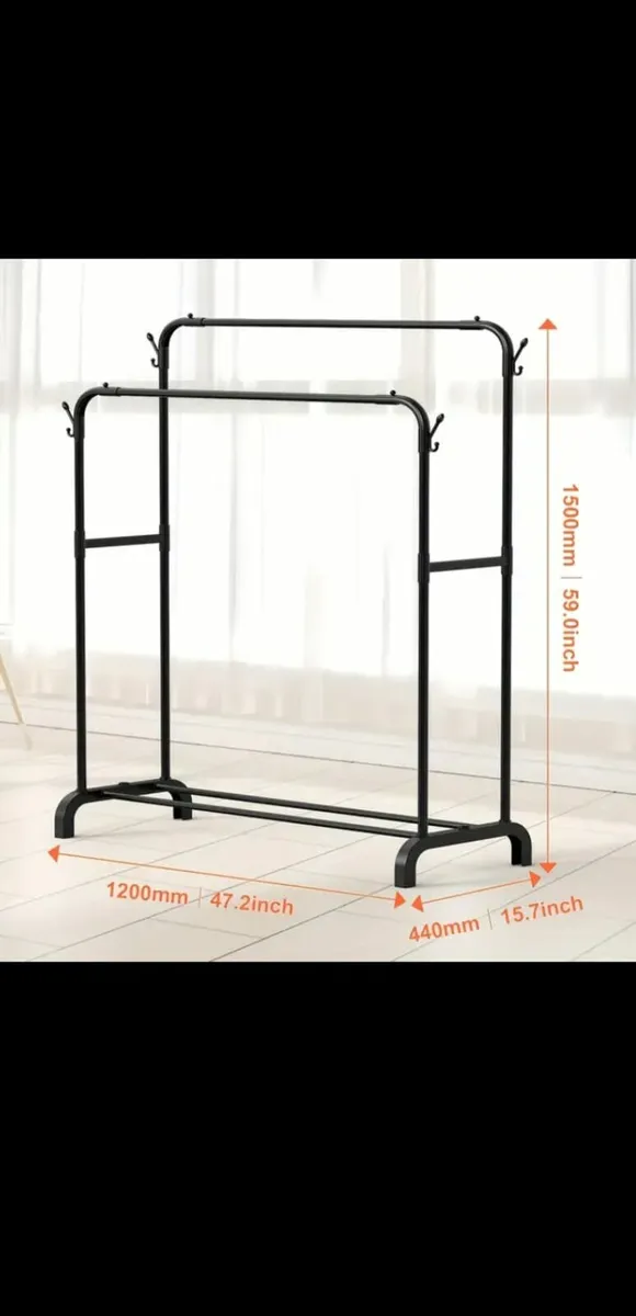 Double clothes rail and shoes rack - Image 4