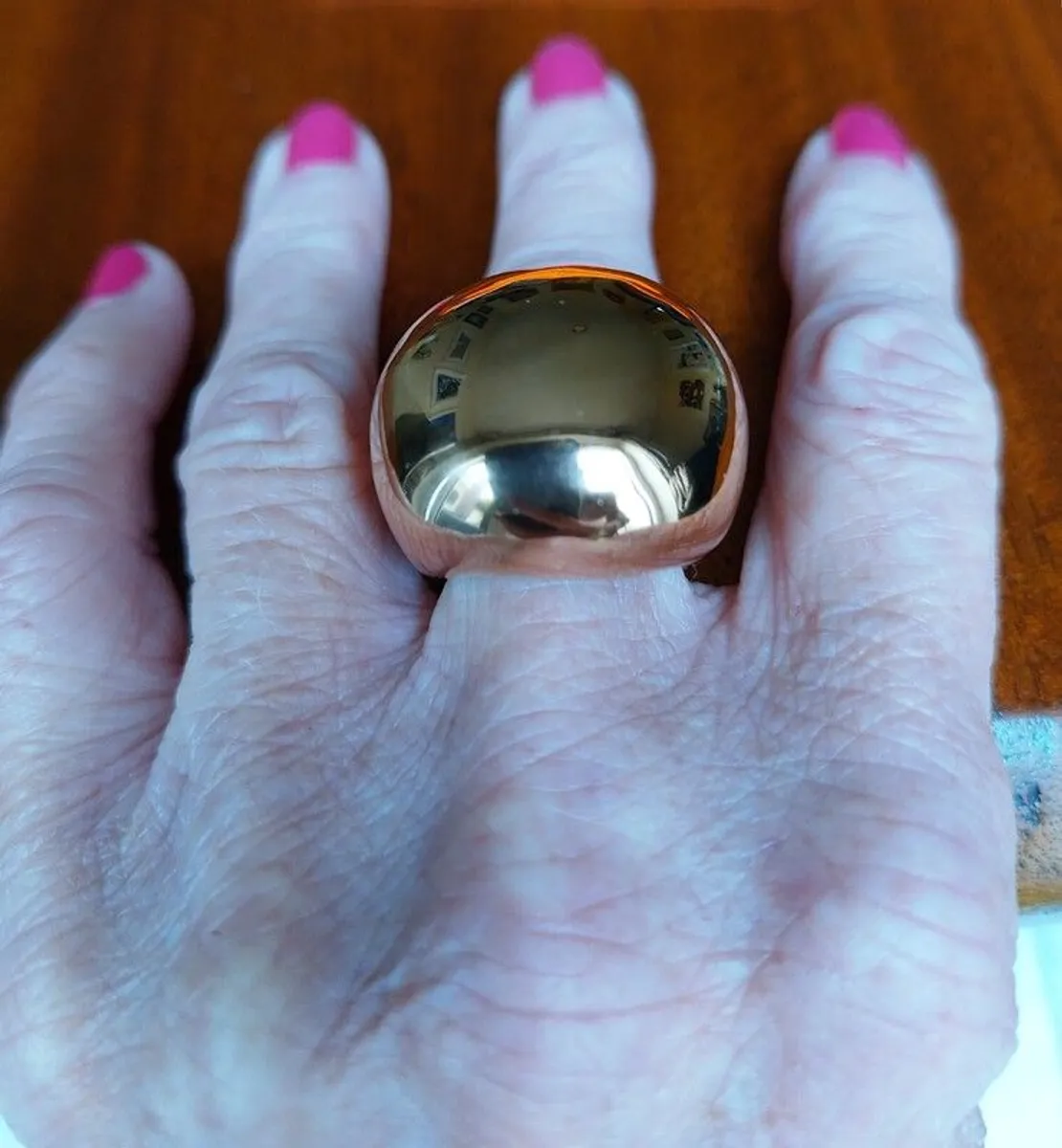 Folli Follie Rose Gold Bombe Ring - Image 2