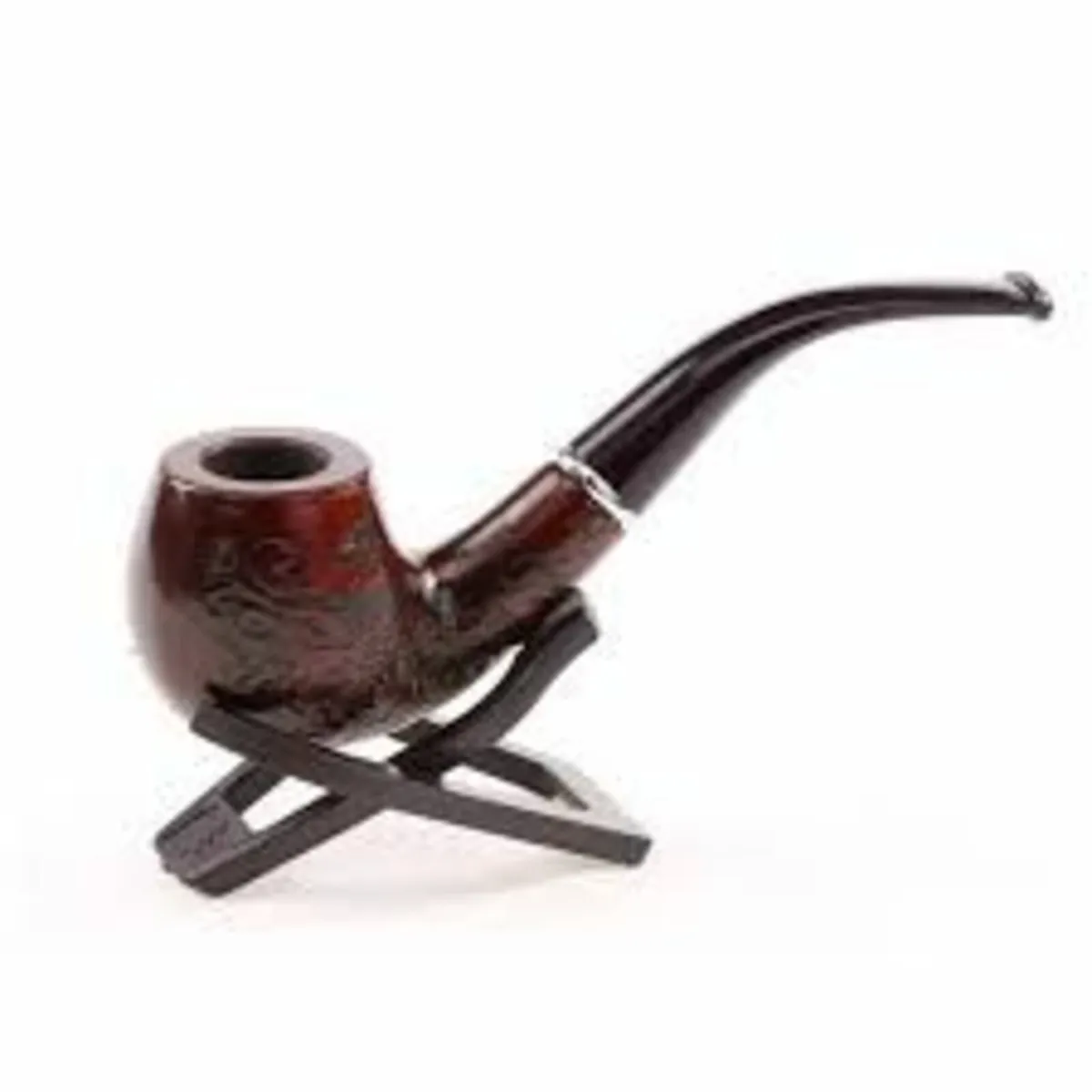 14.5cm Length Classic Bent Wooden Smoking Pipe Wit