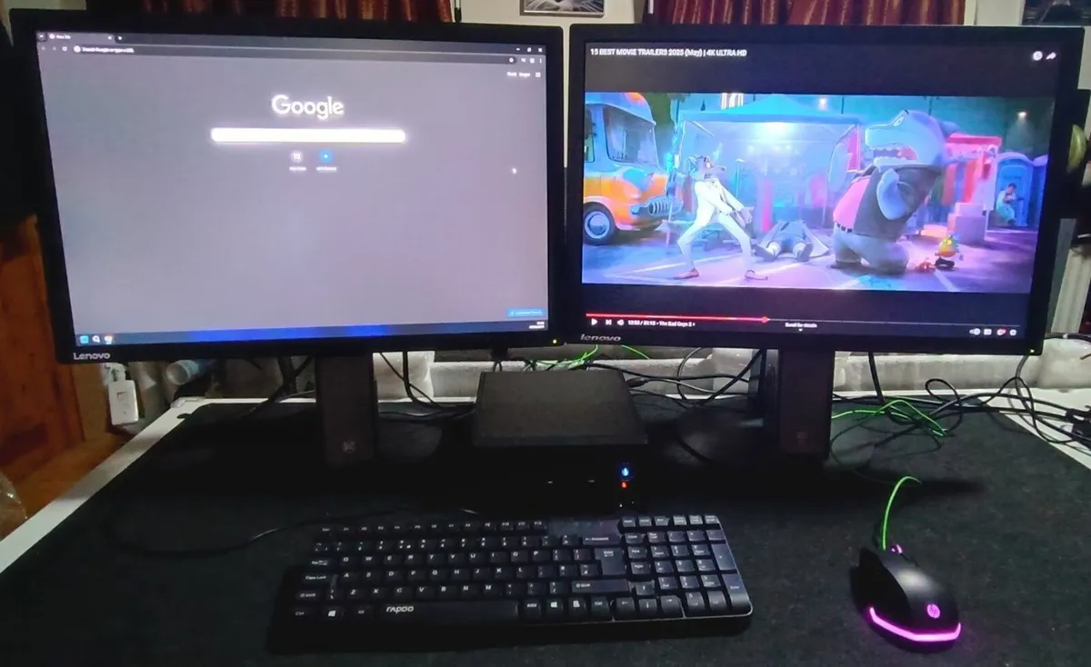 Full SET mini PC i7 + Dual Monitors + Speakers - Image 1