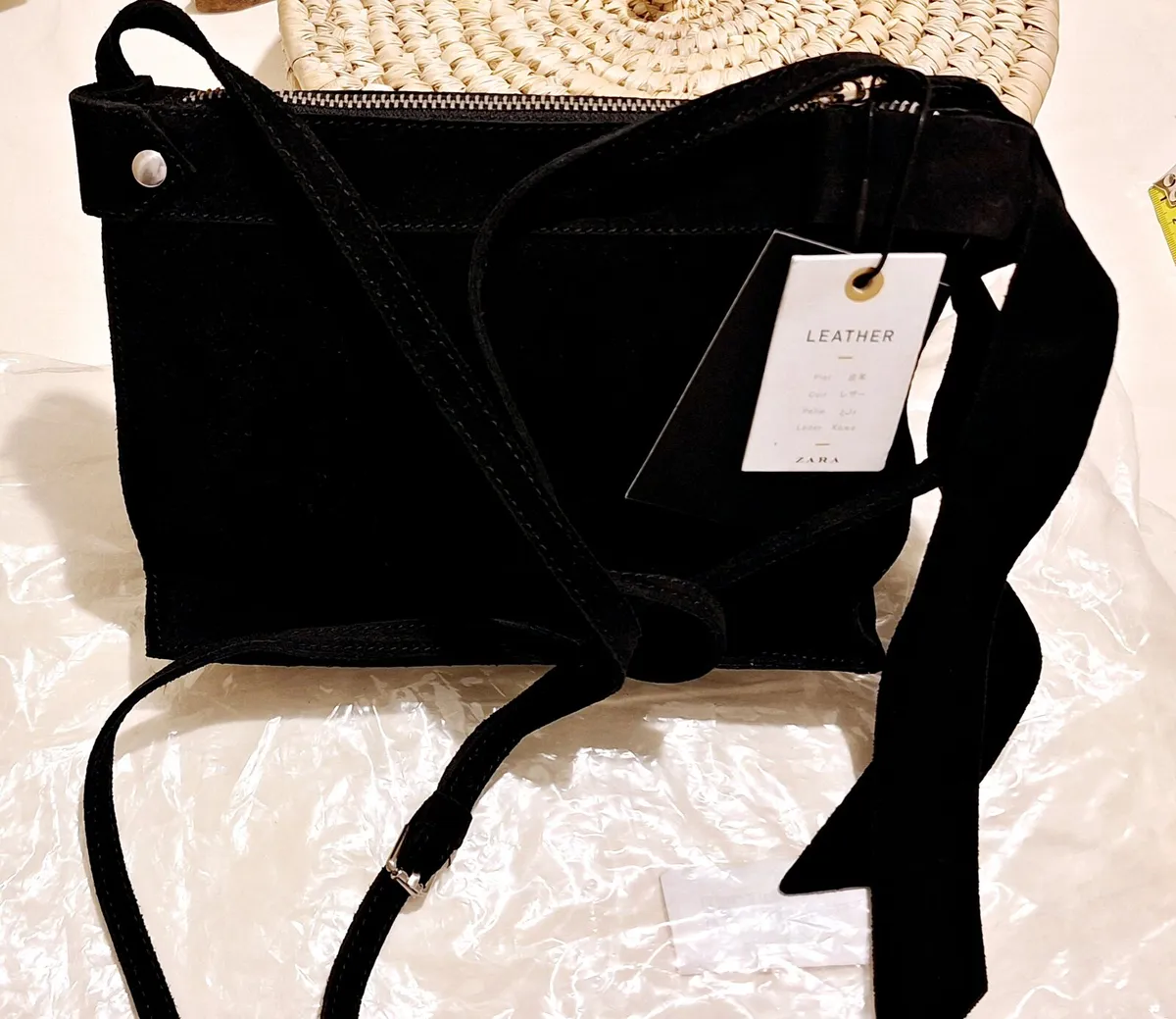 Brand New Zara suede leather bag - Image 1
