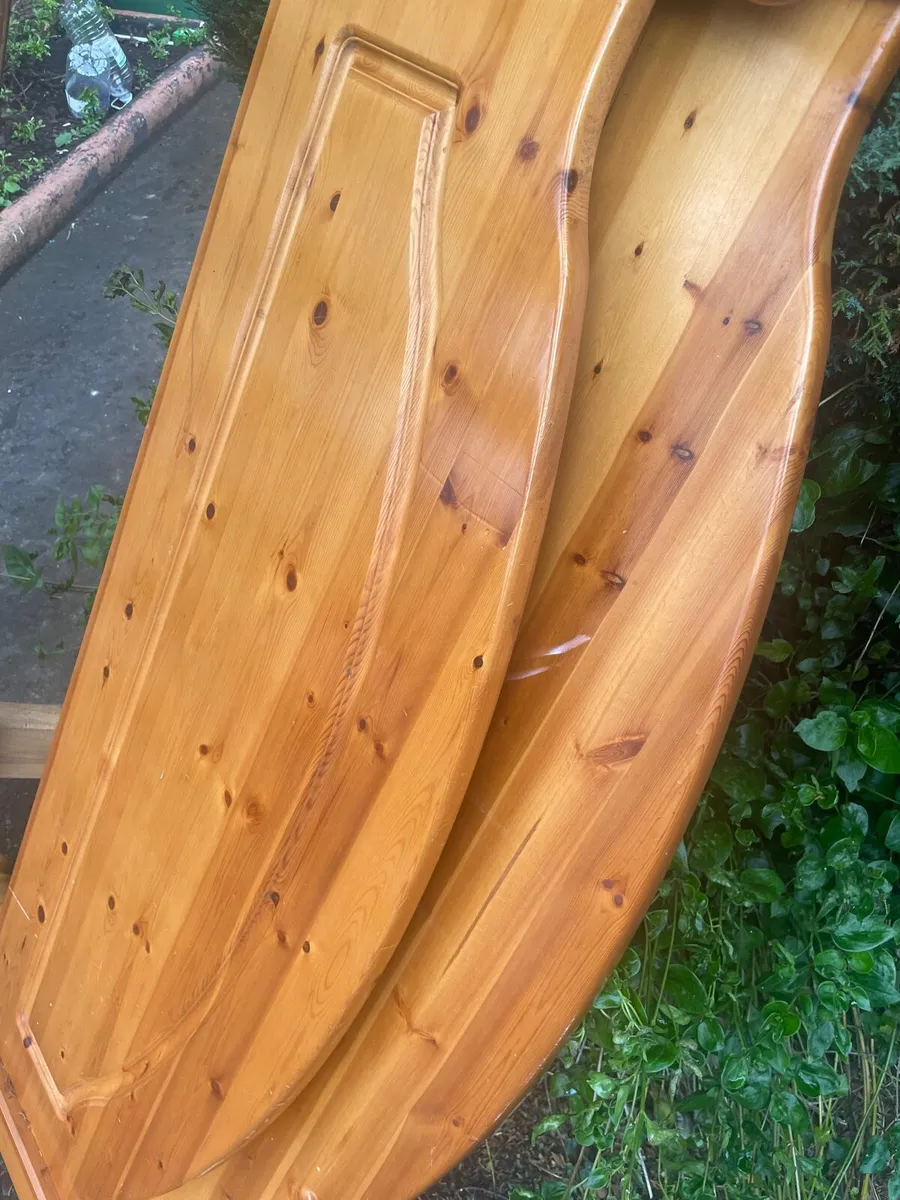 Double bed frame pine (4,6ft) - Image 2
