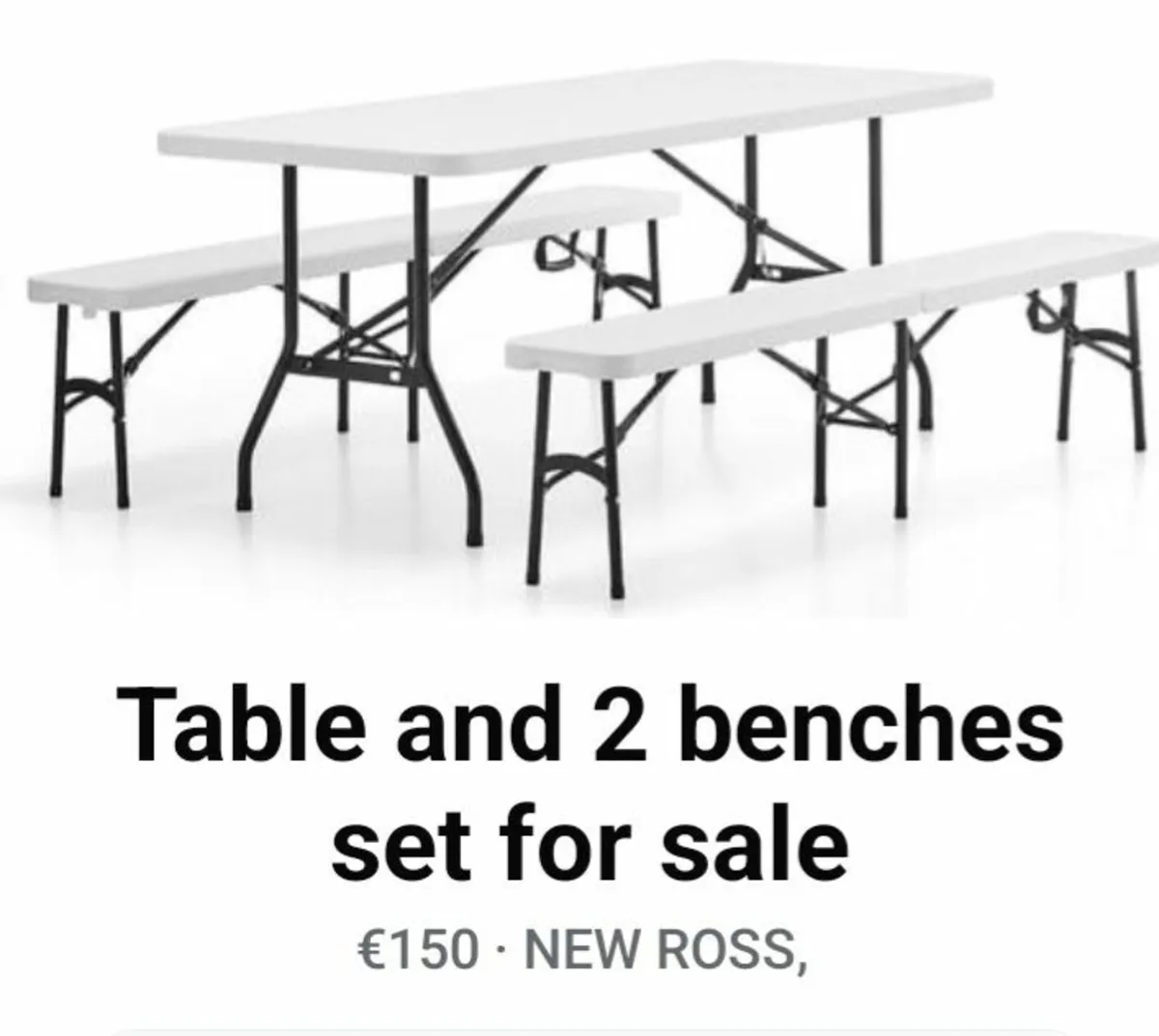 Garden Benches with Table, new