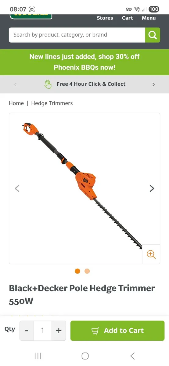 Black and decker extendable pole hedge cutter - Image 2