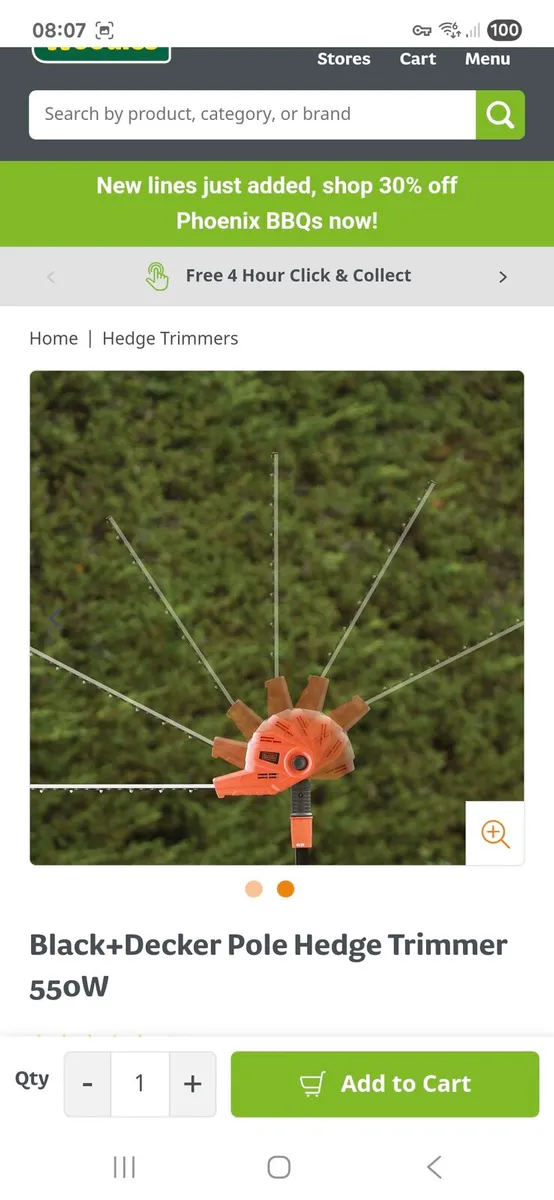 Black and decker extendable pole hedge cutter - Image 3
