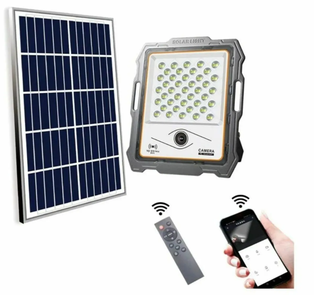 Solar CCTV security camera with LED light no wires - Image 4