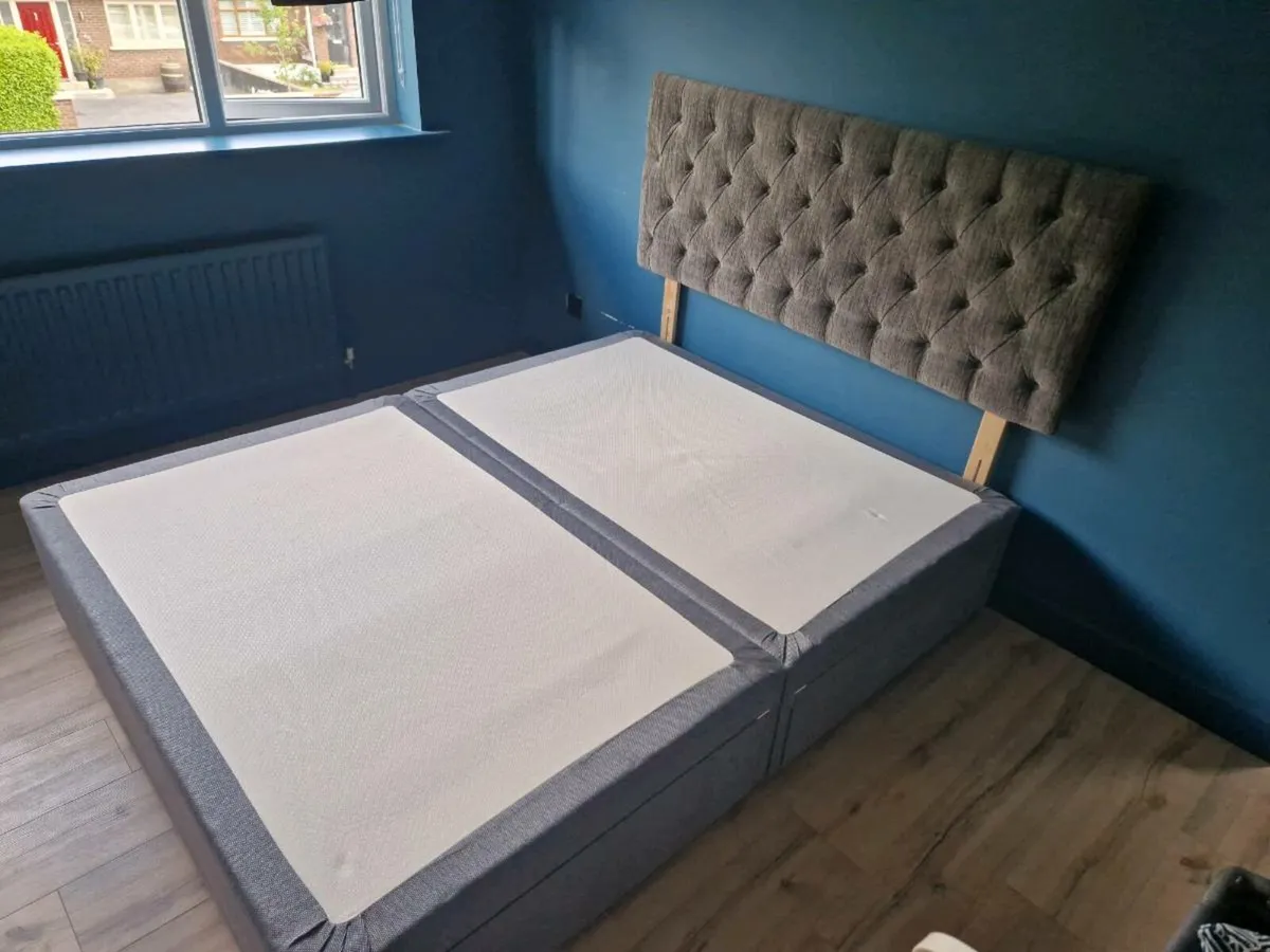 King Sized Bed and Headboard - Image 1