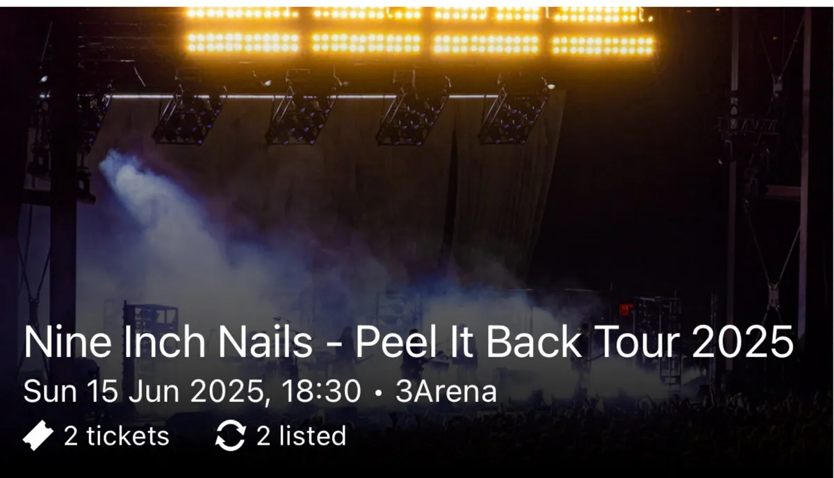 2 no. Nine Inch Nails, Standing Tickets