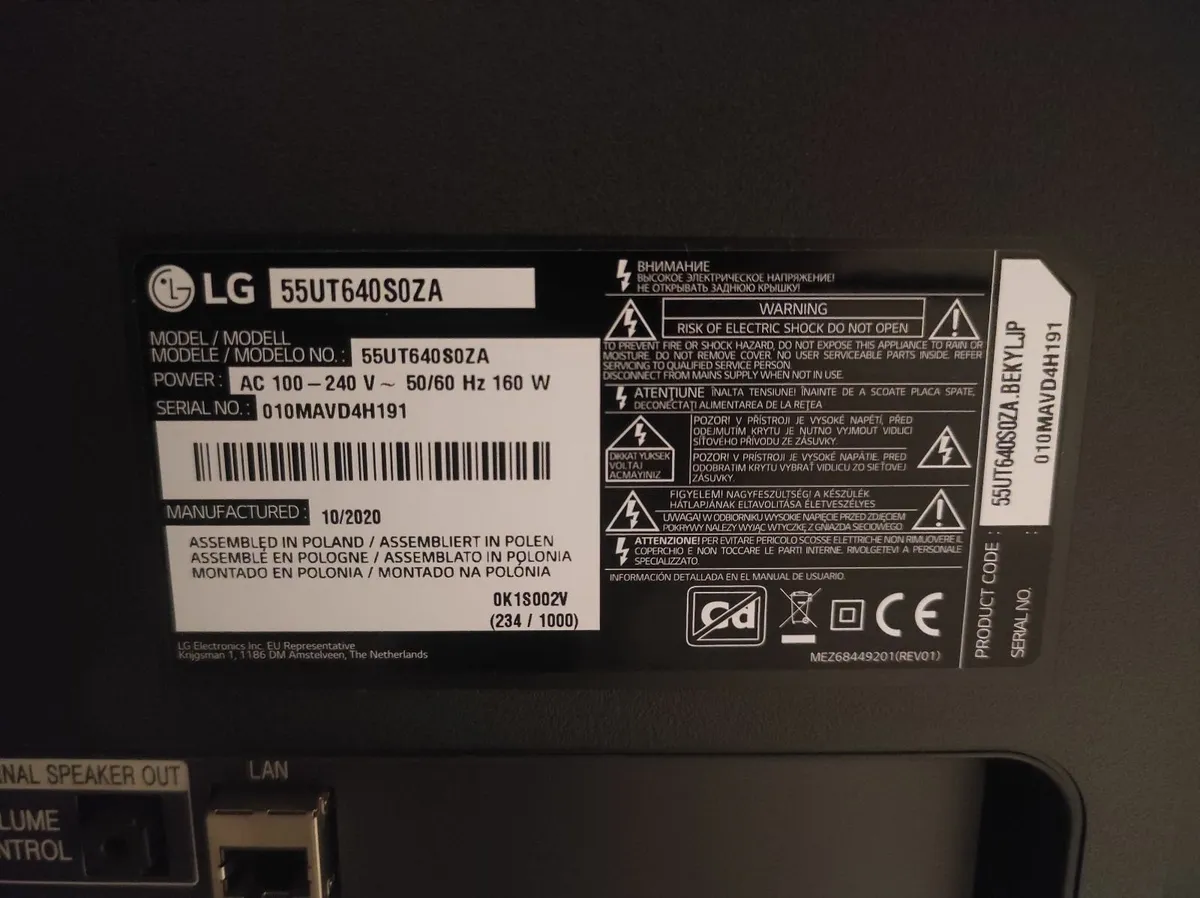 LG TV 55 INCH  (NoT a  SMART )55ut604utz - Image 4
