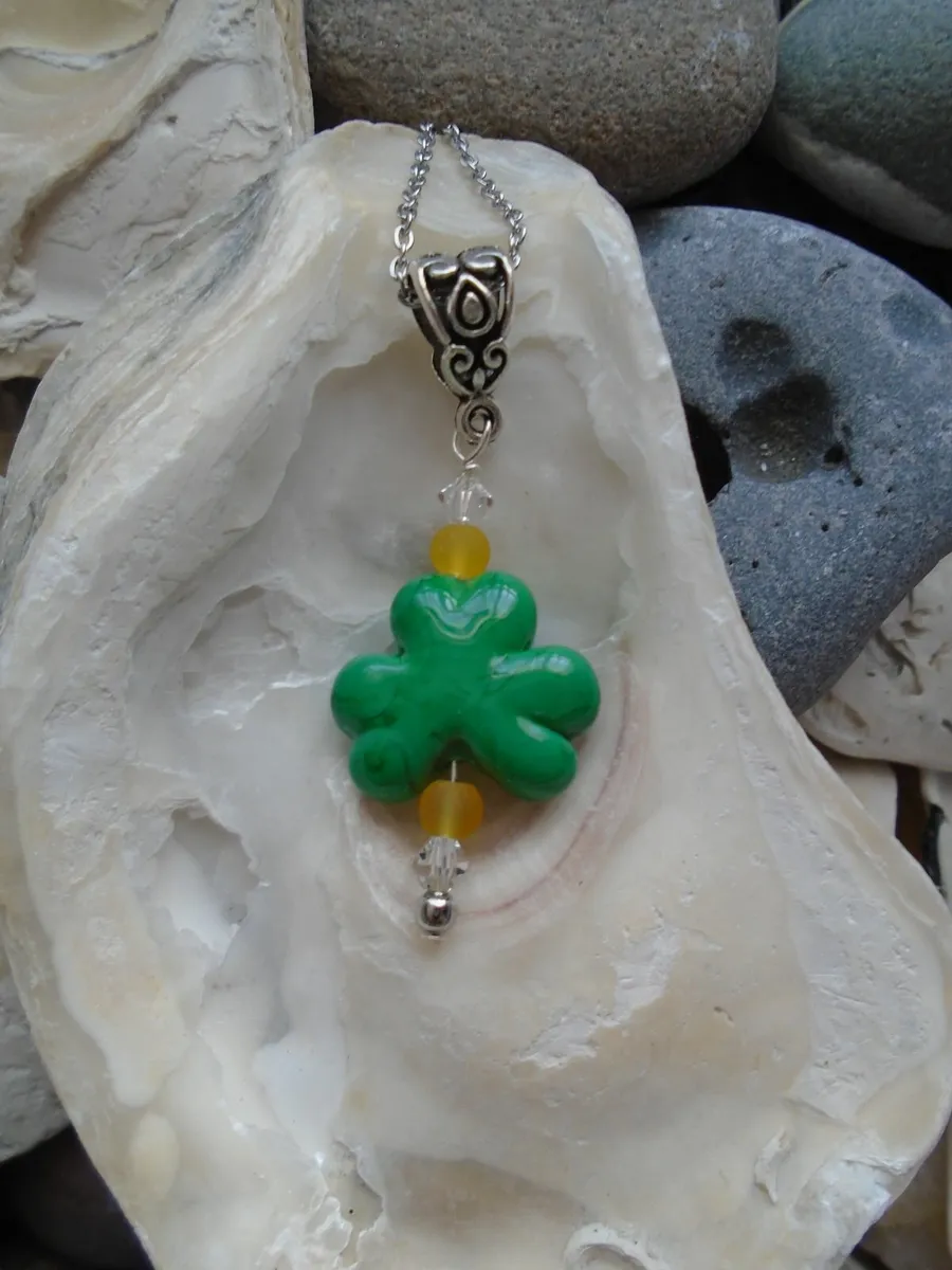 Handmade jewellery set, Shamrock jewellery, New - Image 3