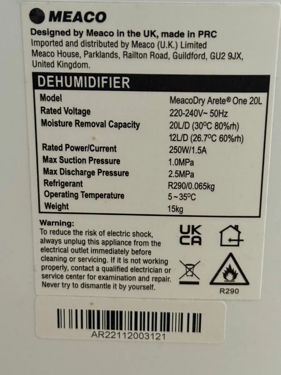 Dehumidifier / Air Purifier - Image 2