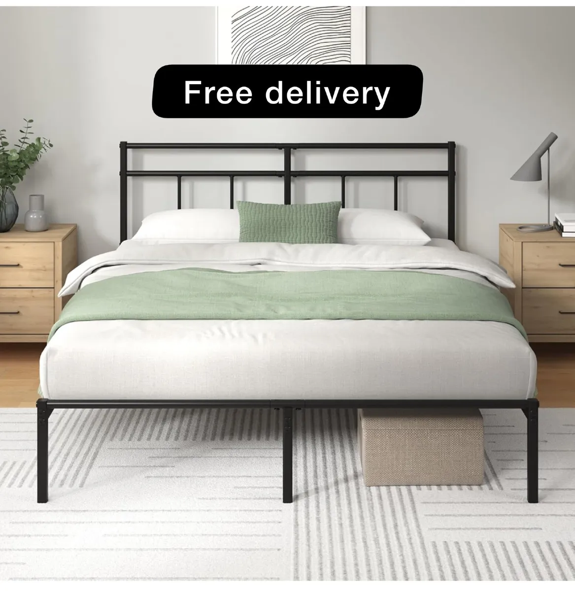 Double Bed Frame – Bed 190x135 cm - Image 1