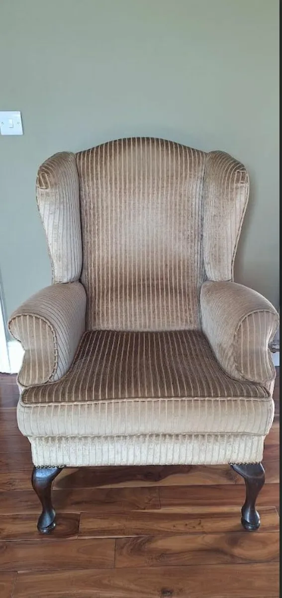 Two Seater Sofa and Queen Anne Chair (Finline) - Image 2