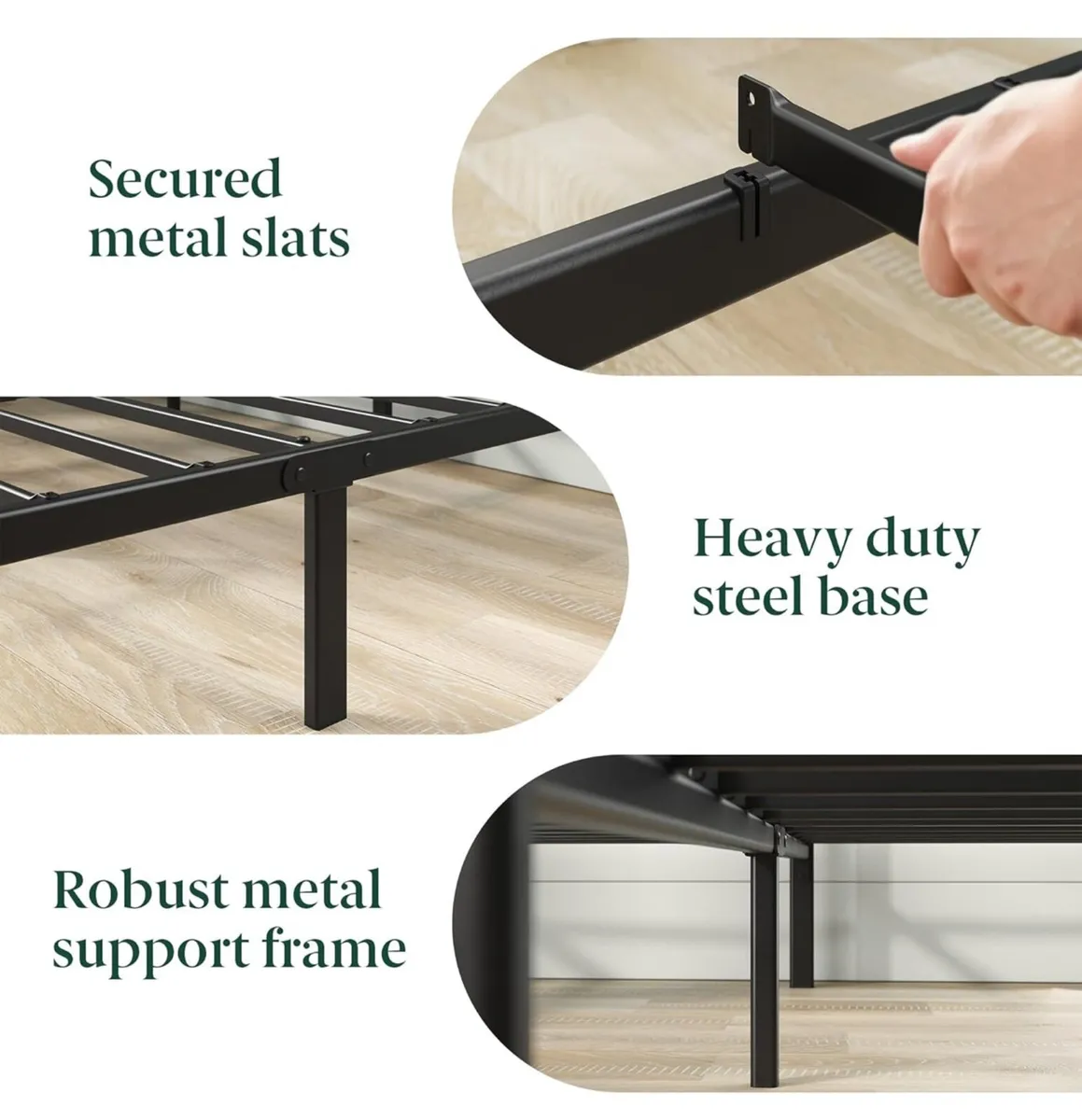Double Bed Frame Bed 135x190 cm - Image 3