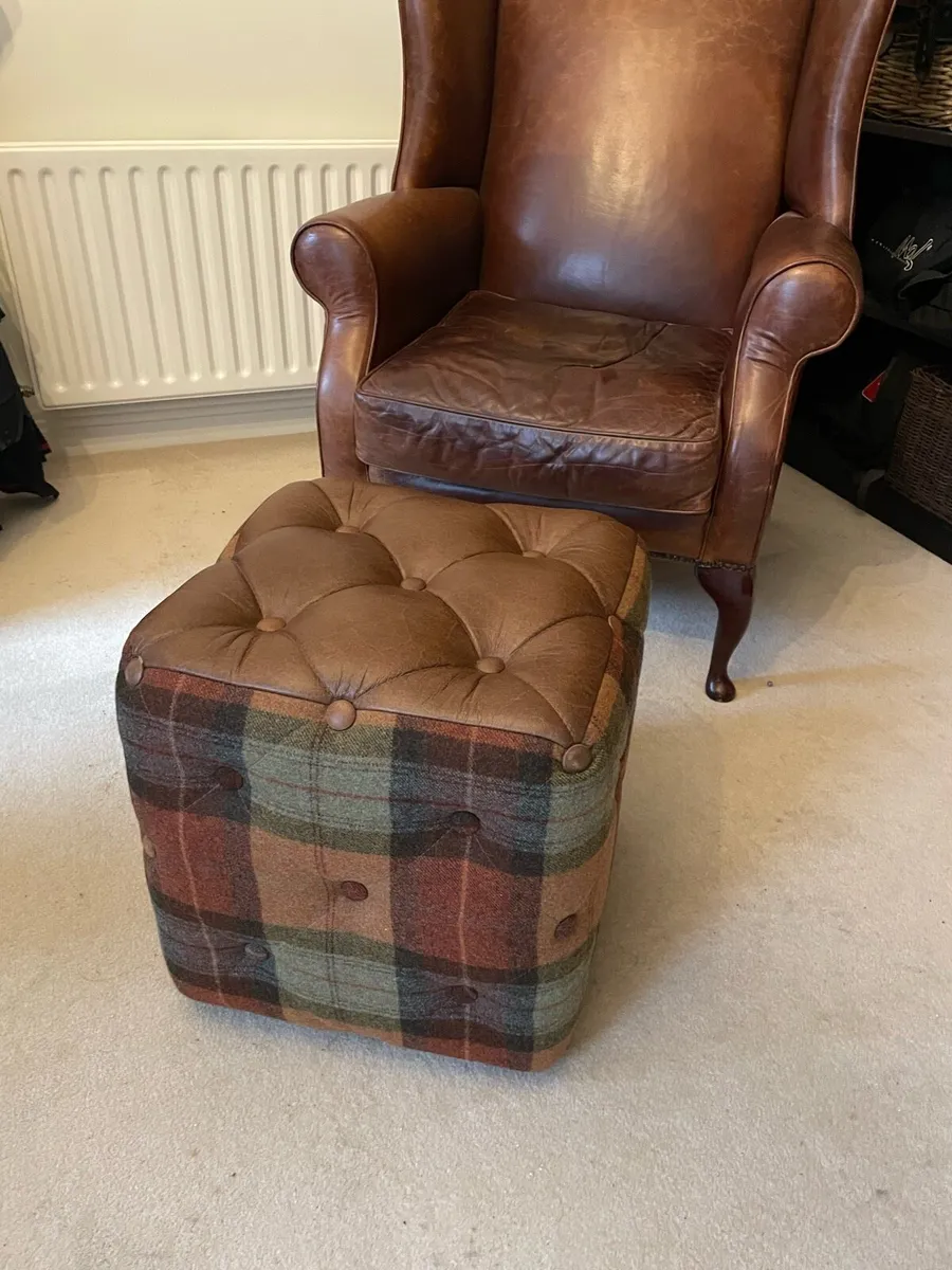 Checkered Foot Stool - Image 2