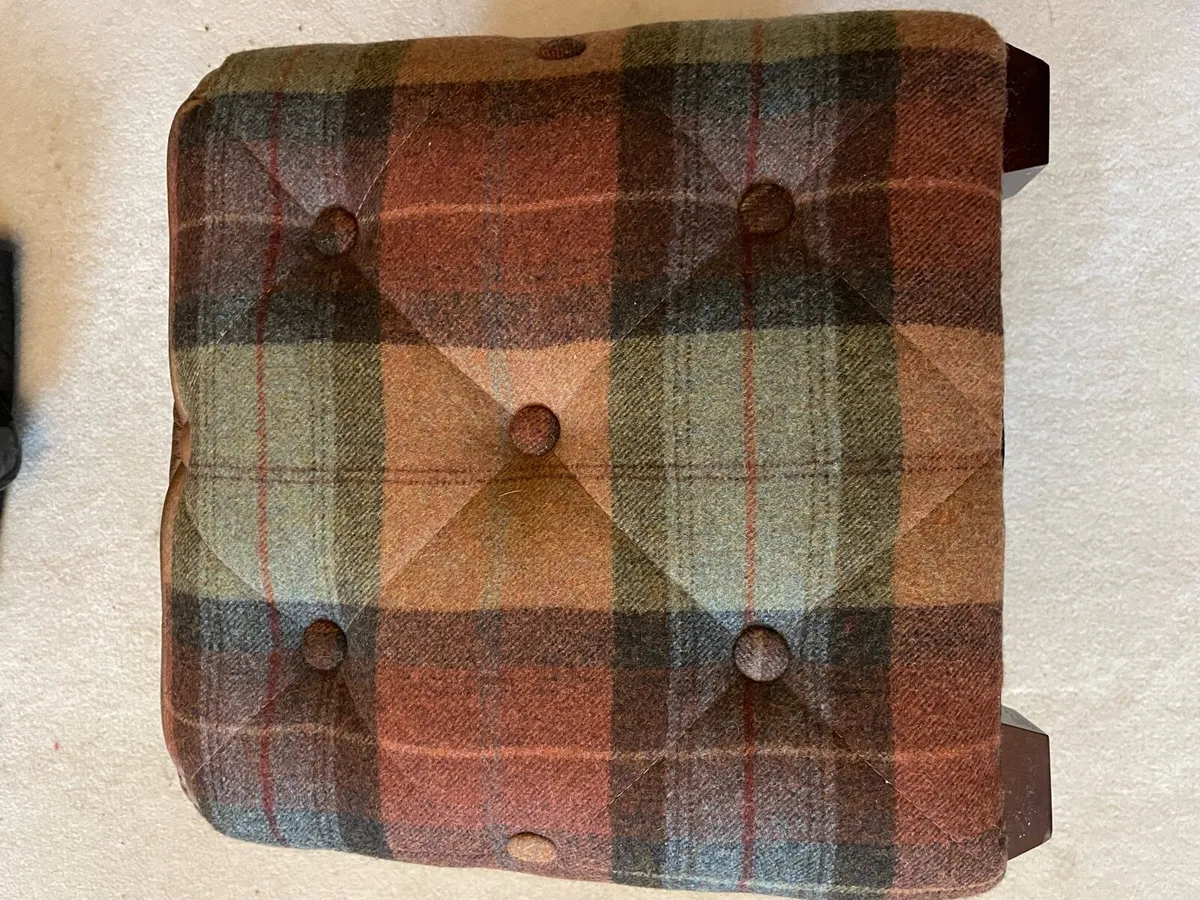 Checkered Foot Stool - Image 3