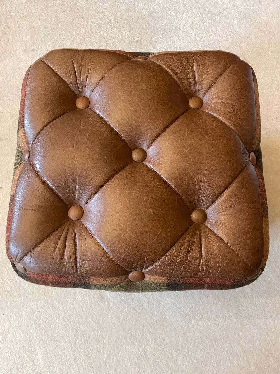 Checkered Foot Stool - Image 4