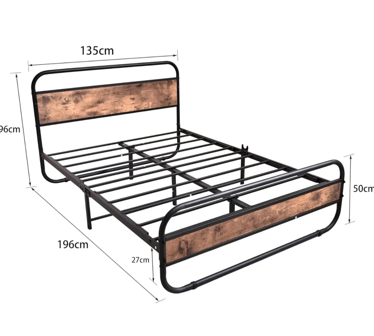 Double Size Bed Frame with Headboard - Image 2
