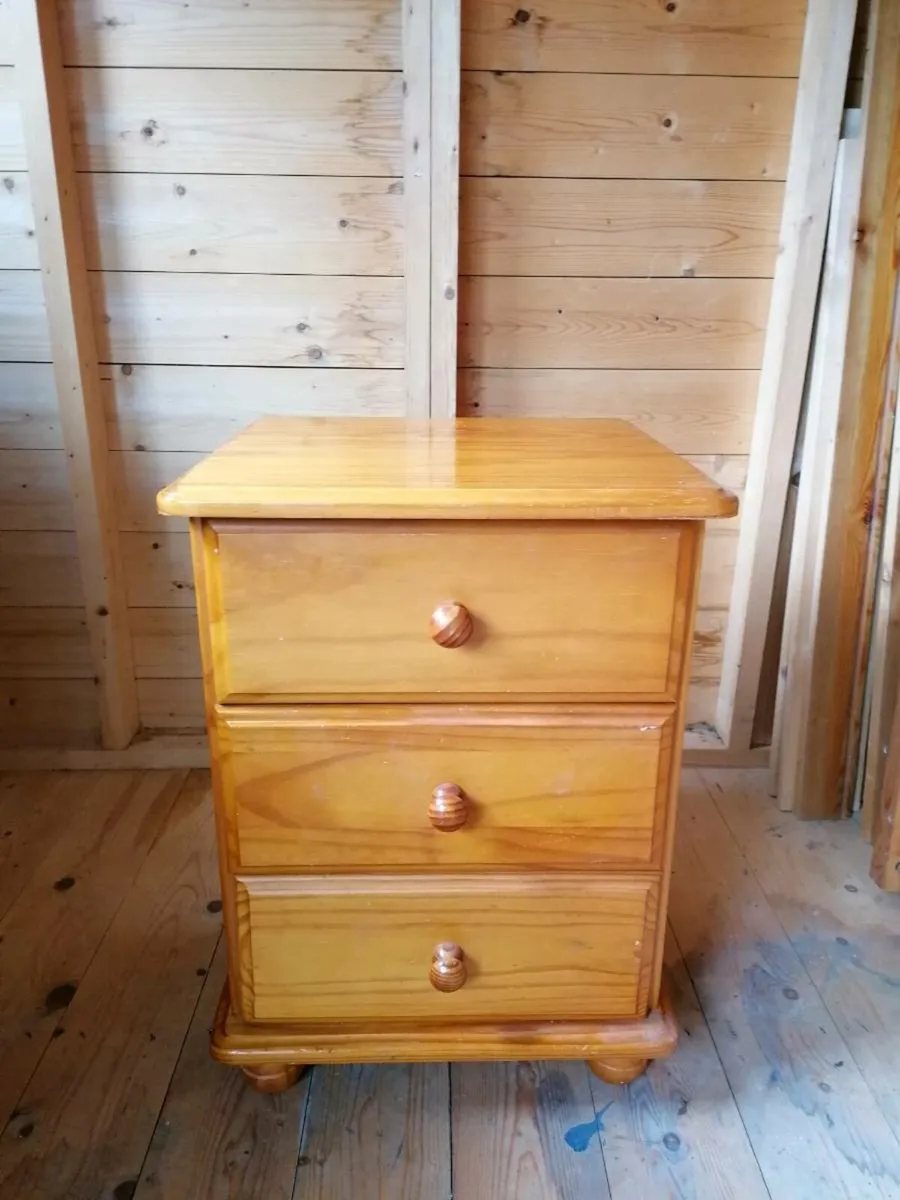 Pine Bed Side Locker - Image 1