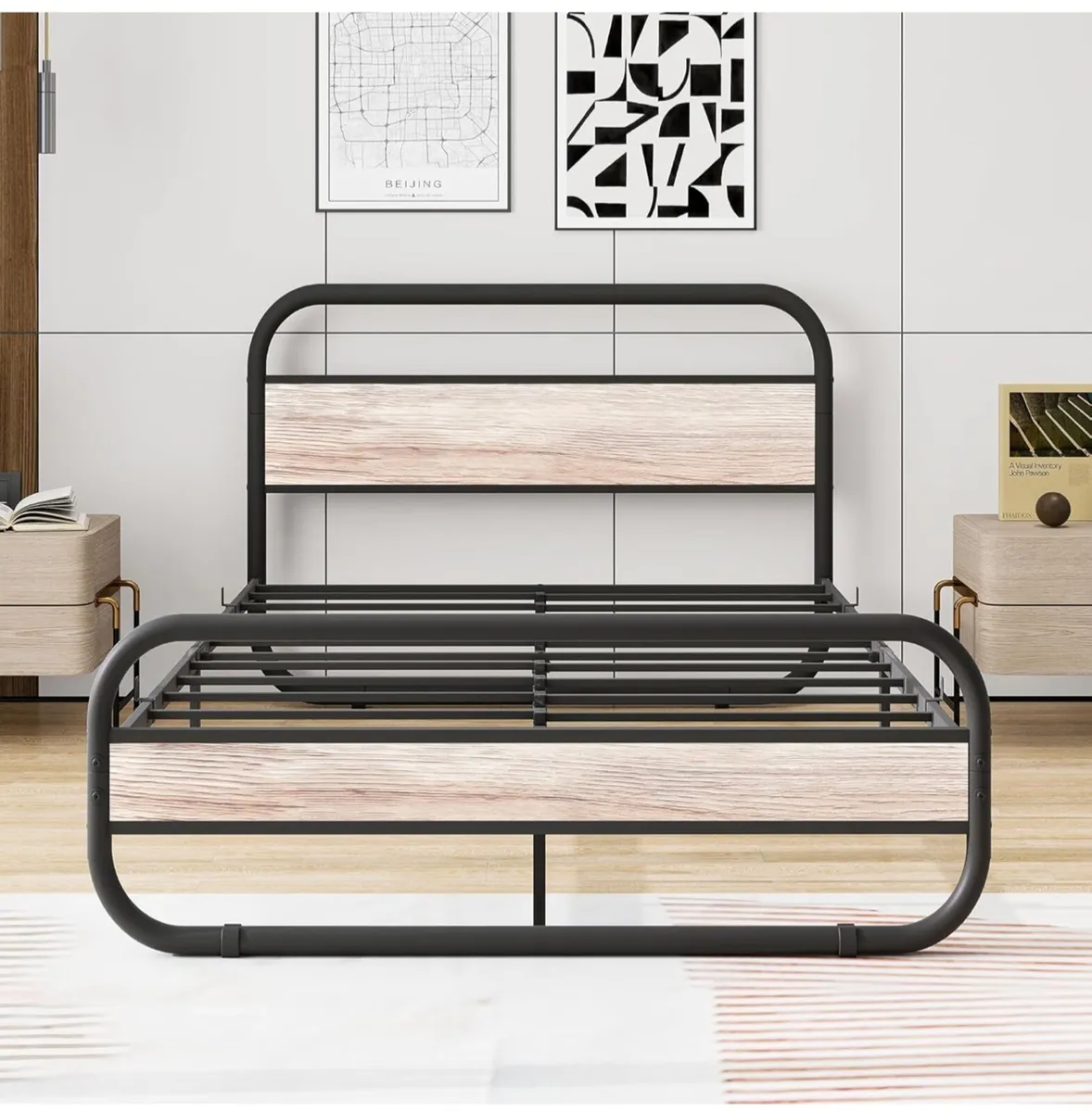 Double Size Bed Frame with Headboard - Image 3