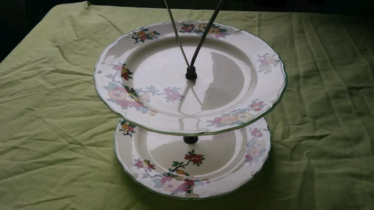 Vintage Porcelain Cake Stand - Image 1