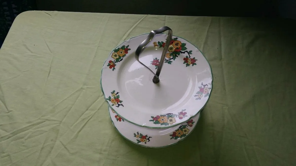 Vintage Porcelain Cake Stand - Image 2