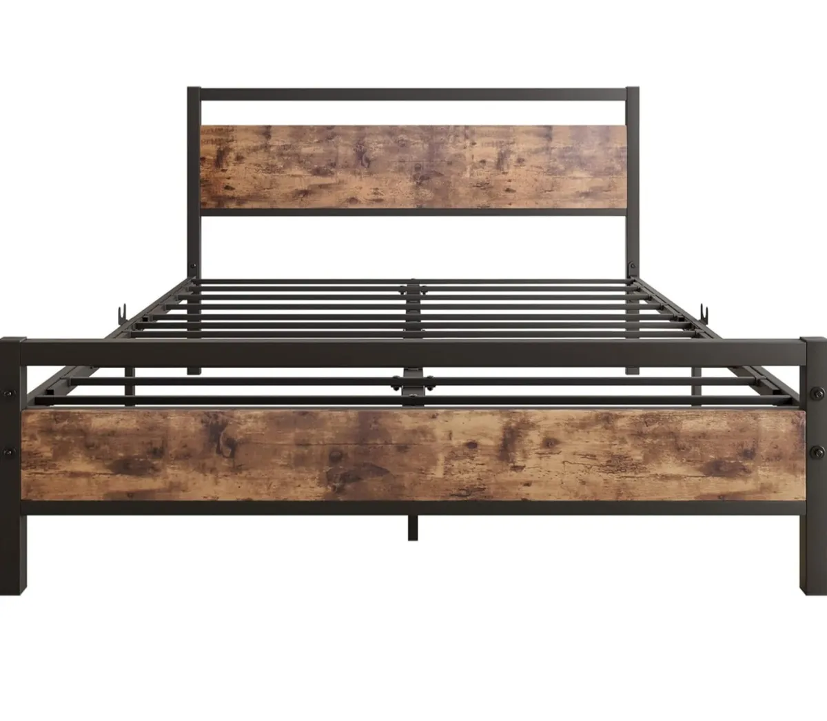 Double Bed Frames with Wood Headboard - Image 2